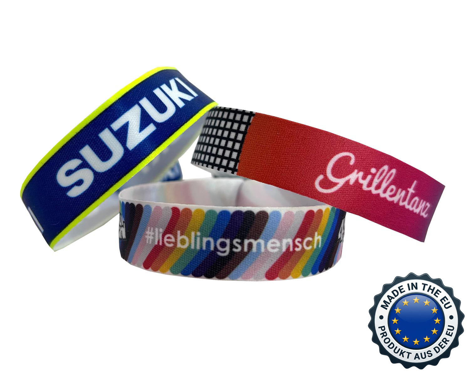 Stoff-Einlassbänder mit Bedruckung