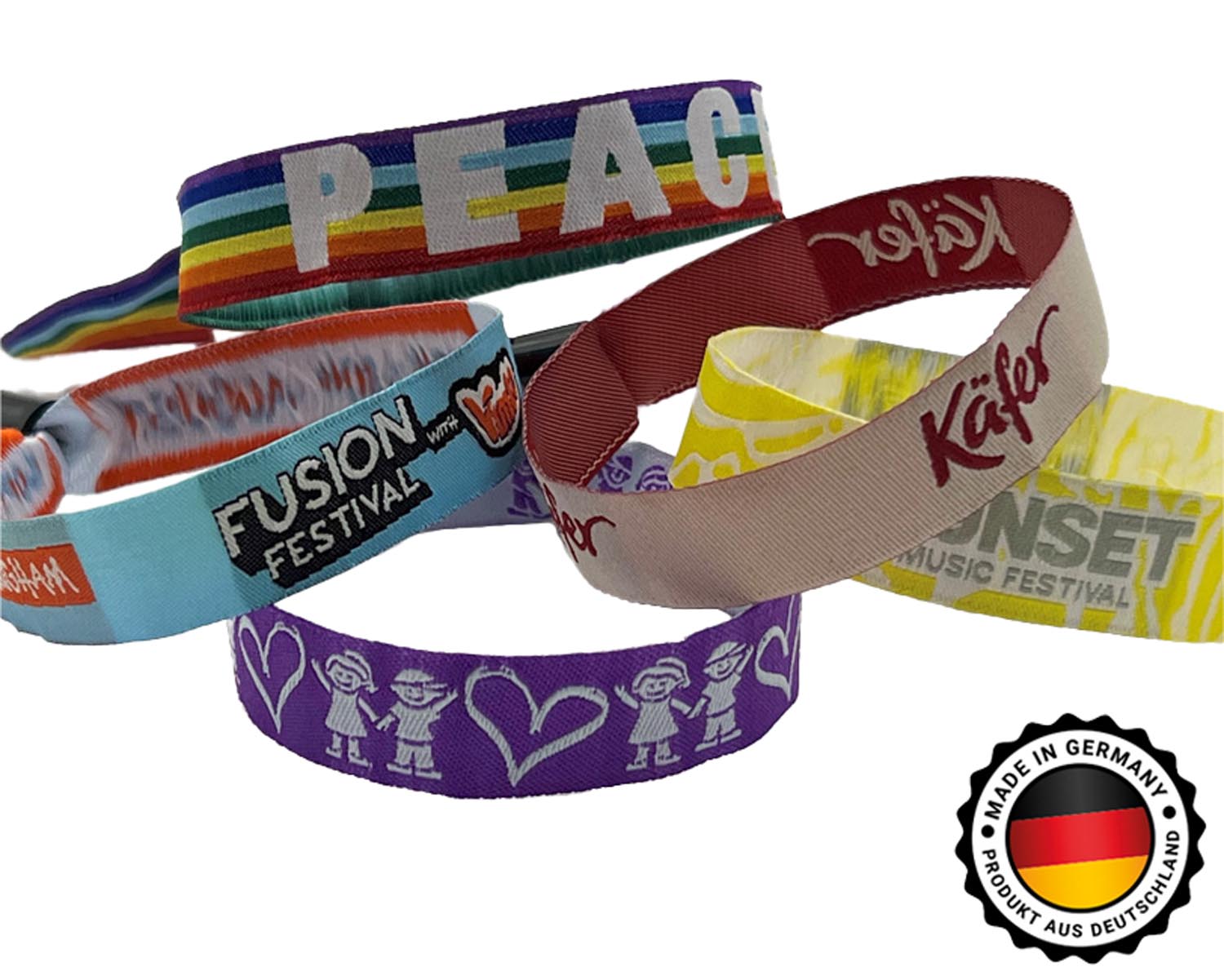 Stoffarmband gewebt Gewebte Einlassbänder