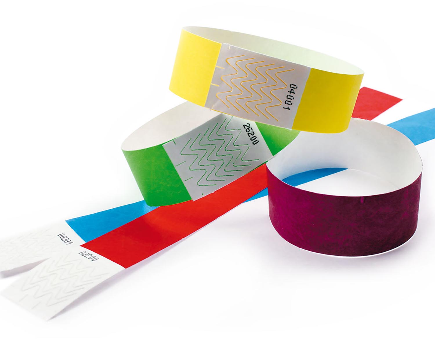 Tyvek®-Einlassbänder ohne Aufdruck 25mm reißfeste Tyvek-Einlassbänder für Veranstaltungen