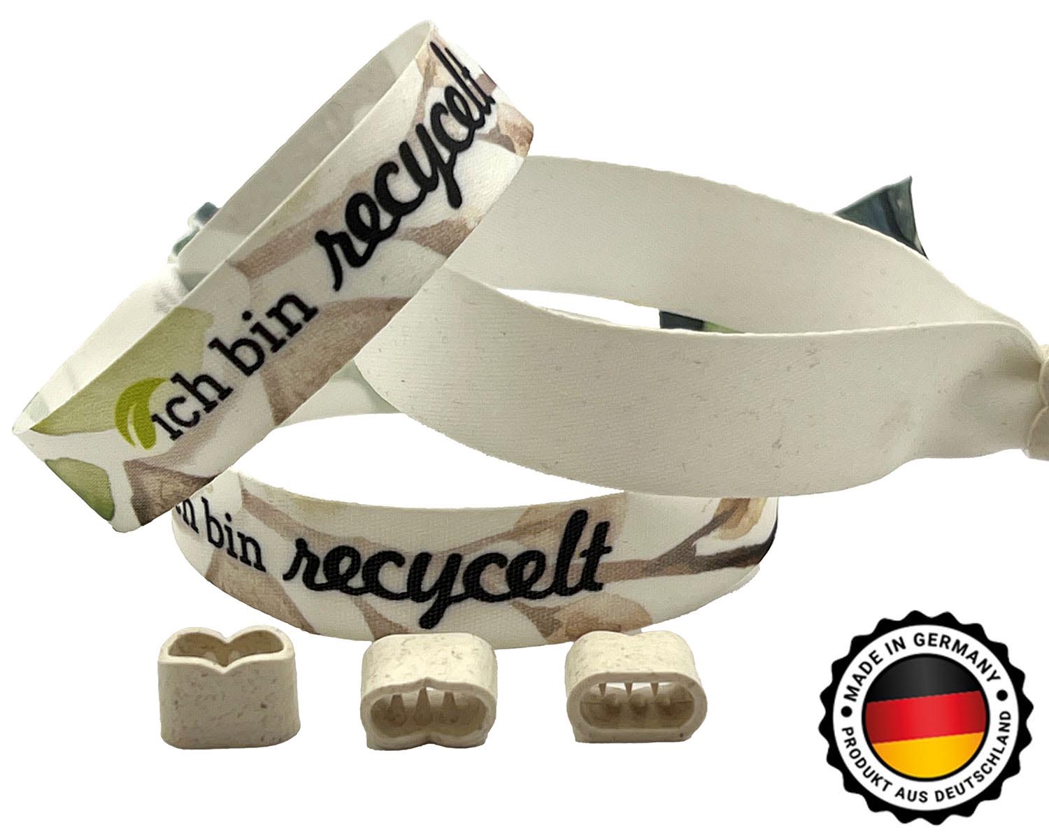 Stoffarmband bedruckt aus rPET 17mm Nachhaltige Stoffarmbänder aus recycling Materialien