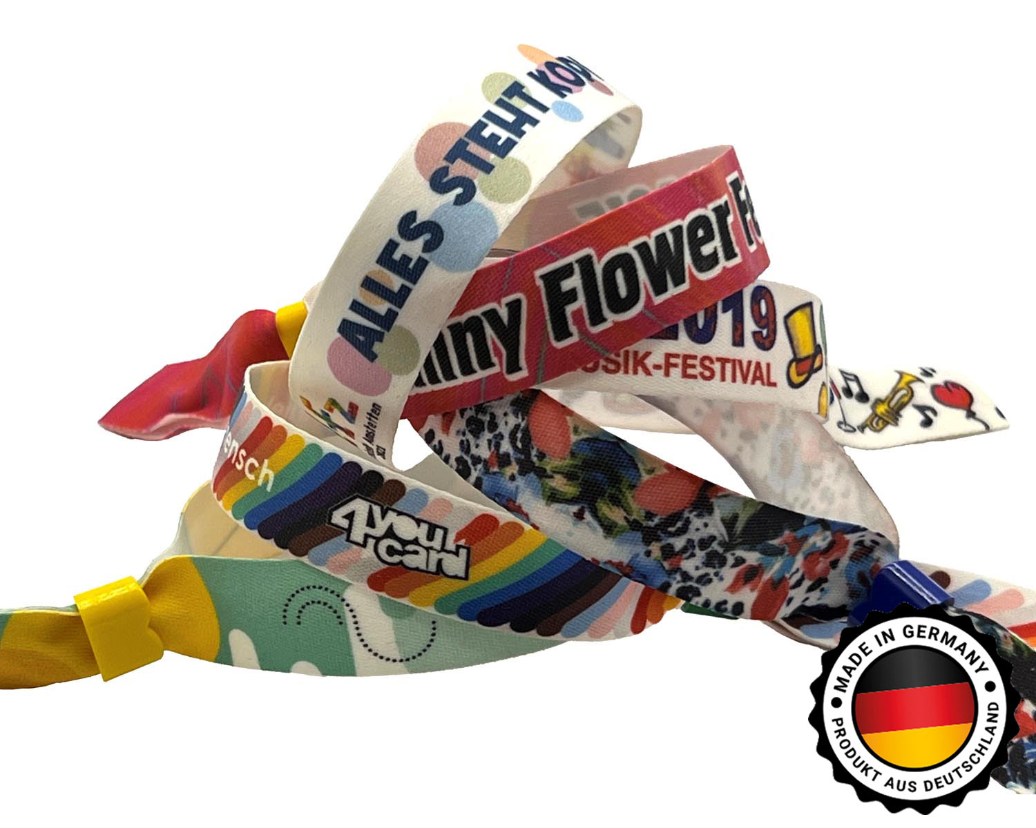 Stoff Einlassbänder bedruckt