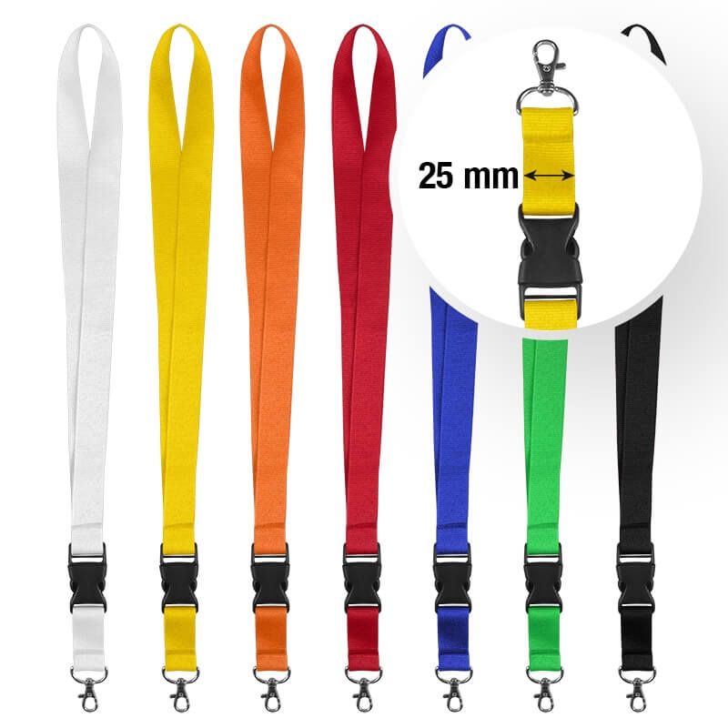 Umhängebänder/Lanyards unbedruckt 25 mm