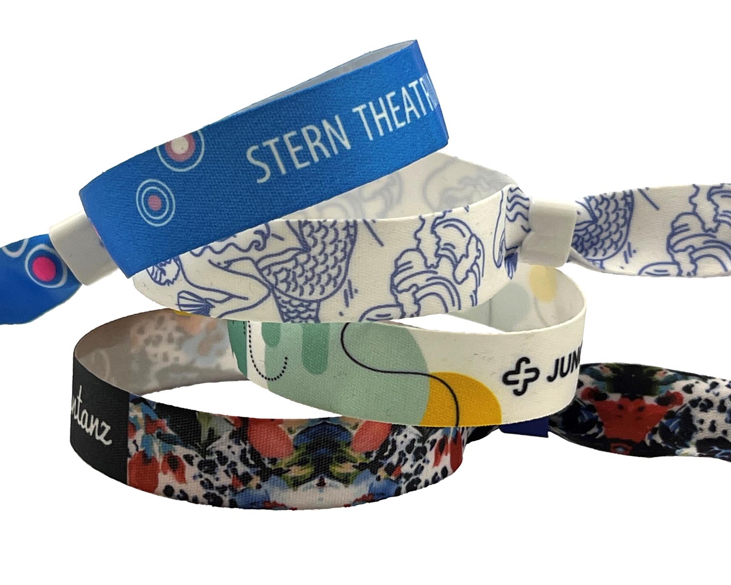 Stoffarmband bedruckt 15mm Stoff-Einlassbänder mit individuellem Druck