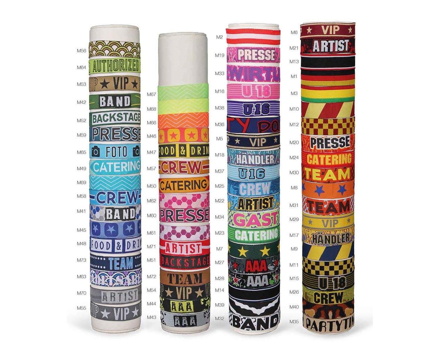 Stoffarmband mit Motiv (Lagerware) Stoffarmbänder bedruckt mit verschiedenen Motiven