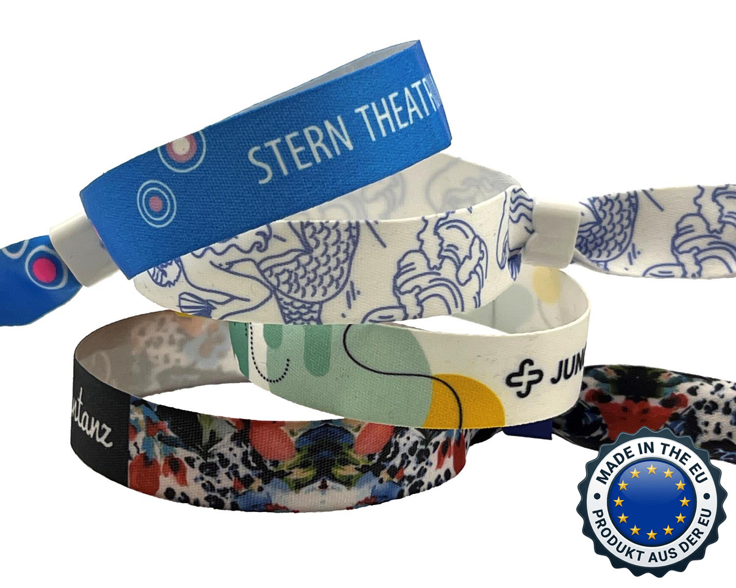 Stoff-Einlassbänder mit individuellem Druck